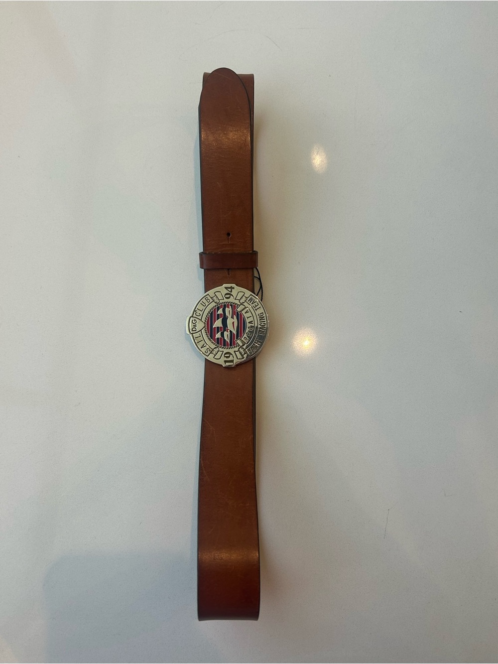 Sail Club Buckle Leather Belt